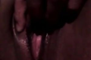 Hussy jade with appetizing whoppers rubbing her twat with fingers