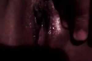 Hussy jade with appetizing whoppers rubbing her twat with fingers