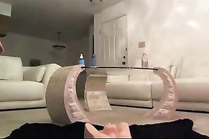 I cover my great wazoo with oil and ride a vibrator in my sexy solo