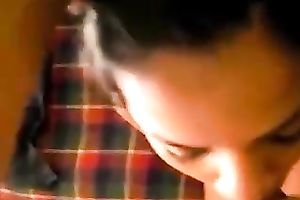 German alluring super sexy brunette hair girlie was engulfing my friend's rock hard cock