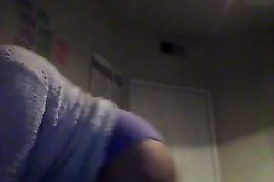 Thick dark hottie showing large boobs and wazoo in dilettante episode