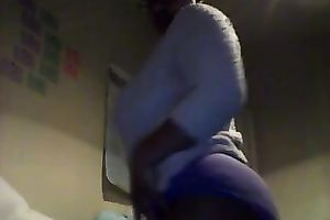 Thick dark hottie showing large boobs and wazoo in dilettante episode