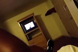 Ebony skinny girlfriend gives head and rides large dong in a cowgirl position