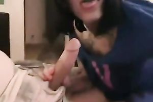 Black haired neighbor engulfing hard jock deepthroat