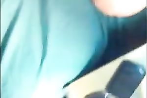 Punk granny with cool tattoos exposes her goodies on livecam