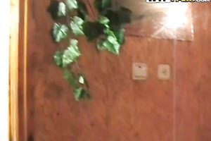 Stunning Russian beauty Vika gives great blow job in sauna