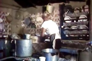 Awesome woman with tremendous body receives pushed on the beach