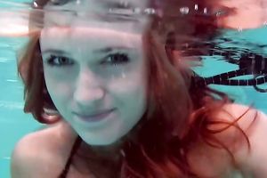 Mesmerizing redhead teenie from Russian Federation shows her body