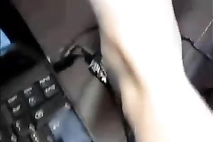 Pallid and quite buxom dilettante blonde BBC slut masturbated her juicy slit