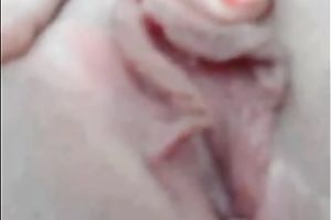 Pallid and quite buxom dilettante blonde BBC slut masturbated her juicy slit