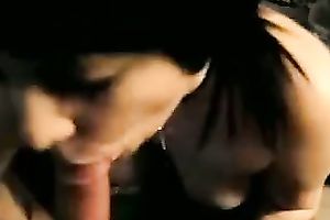 Extremely voracious for cum black haired wife of my buddy gives him head