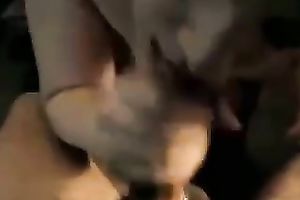 Extremely voracious for cum black haired wife of my buddy gives him head