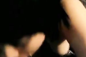 Extremely voracious for cum black haired wife of my buddy gives him head