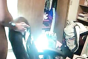 Busty and pretty dark honey flashes her tits on web camera