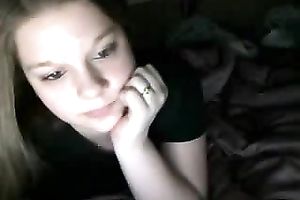 Cute web camera honey Abbey masturbates and sucks sex tool