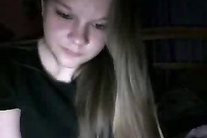 Cute web camera honey Abbey masturbates and sucks sex tool