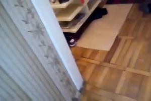 Zealous svelte pallid beauty in blue stuff wanted to engulf my friend's jock