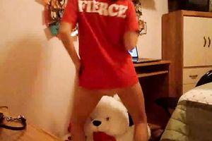 My shiny dark haired teeny gf shakes her gazoo topless