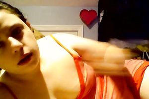 Amateur all alone naturally slutty cam whore was smokin' during the time that posing