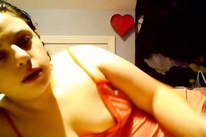 Amateur all alone naturally slutty cam whore was smokin' during the time that posing