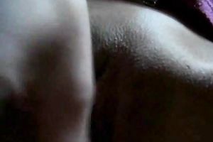 German teeny coed chick pokes her taut bald fur pie with sex toy