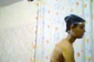 Amateur Indian sweetheart taking shower in front of camera