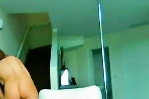 Hot hazel haired cam angel demonstrates herself naked again