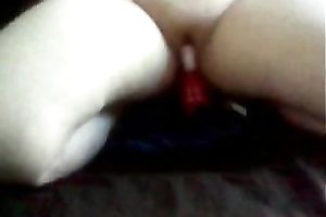 Chunky breasty hottie stabs her pink pussy with fancy toy