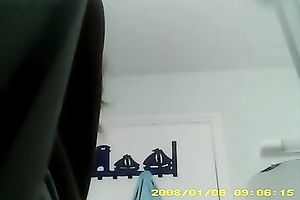 Spy livecam vid of all natural nineteen yo sweetie flashing her fine rounded bum