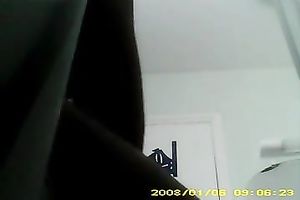 Spy livecam vid of all natural nineteen yo sweetie flashing her fine rounded bum