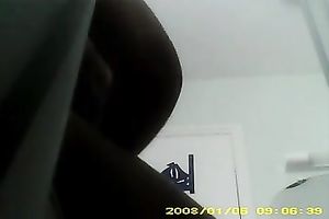 Spy livecam vid of all natural nineteen yo sweetie flashing her fine rounded bum