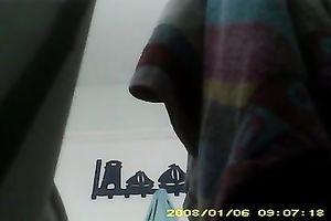 Spy livecam vid of all natural nineteen yo sweetie flashing her fine rounded bum