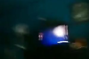 Dark skinned blowlerina with nice-looking face sucked my buddy's lengthy BBC