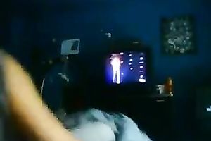 Dark skinned blowlerina with nice-looking face sucked my buddy's lengthy BBC