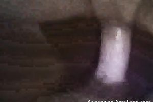 Zesty and slim whore is obviously hungry for rod