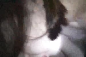 Zesty and slim whore is obviously hungry for rod