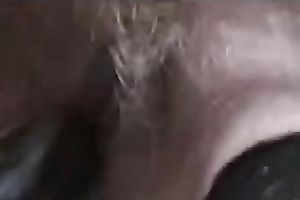 My bulky older slut slutty wife with a plastic bag on her head