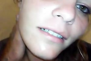 Filthy dilettante hotwife engulfing big schlong balls unfathomable in bawdy POV movie