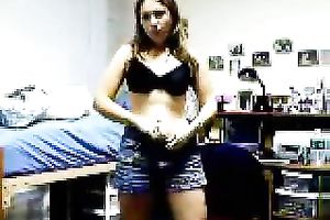 If anyone likes slender college hotties getting horny u will like this