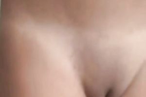 Adorable white non-professional girlfriend positions on web camera and pleases orally