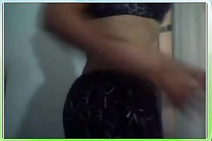 Amateur bitch showed off in her underware to expose her milk sacks and wazoo