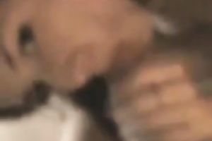 Stunning dark brown GF rides hard schlong on top after giving great blowjob