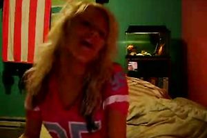 Skanky and sexually excited blond black cock sluts in pink underware on web camera