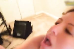 Beautiful golden-haired milf dirty slut wife passionately sucked weenie on cam