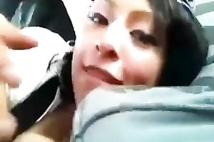 Dark haired eye catching pleasant juvenile cheating wife was blowing my friend's pecker