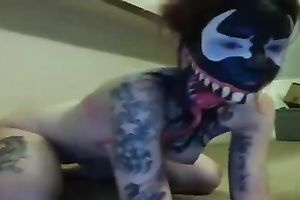 I masturbate with a fake penis after putting on my Halloween make up