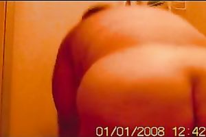 My disgusting bulky white wife shaves her loose snatch in the shower