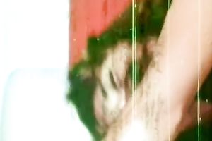 Sweet hippie chick with bushy slit copulates in front of her ally