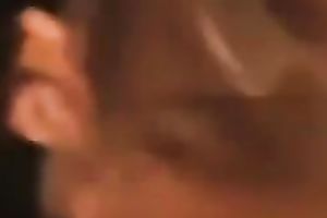 Kinky cute and pleasant brunette hair gal of my buddy gives him head