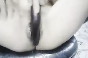 Delicious Vietnamese cam hotwife plays with dark sex toy